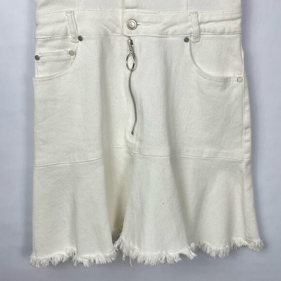 Étophe Studios | NWT White Denim Layering Jumper Sleeveless Mini Dress - Picture 4 of 7